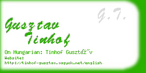 gusztav tinhof business card